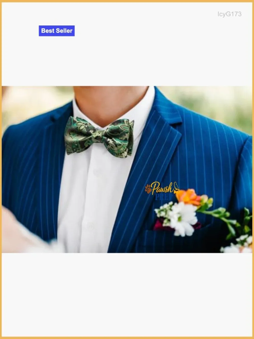Self-Tie Bow Tie and Pocket Square Set, Polyester Formal Accessories